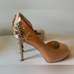 👠ANTONIO MELANI Embellished Nude Heels